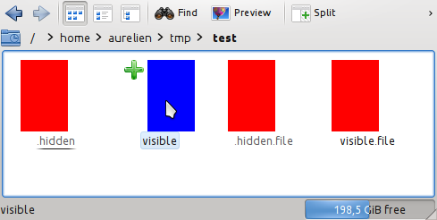 Dolphin with debug pixmaps