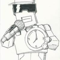 Clock. Flabot-Flav, from Robot Enemy :)