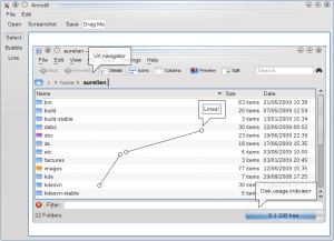 Annotating Dolphin main window