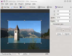 Crop in Gwenview 2.2