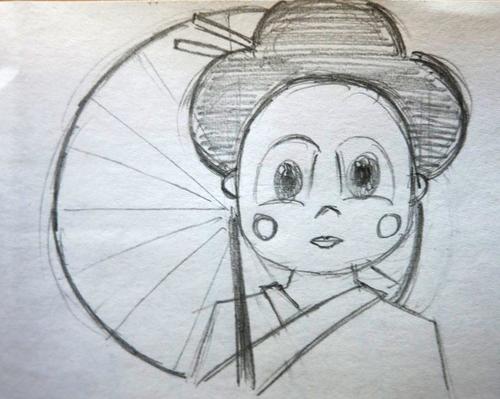 Japanese girl sketch