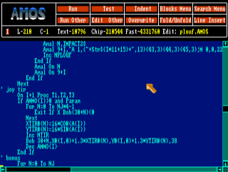 Editing Plouf! source code with AMOS