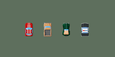 Pixel art cars