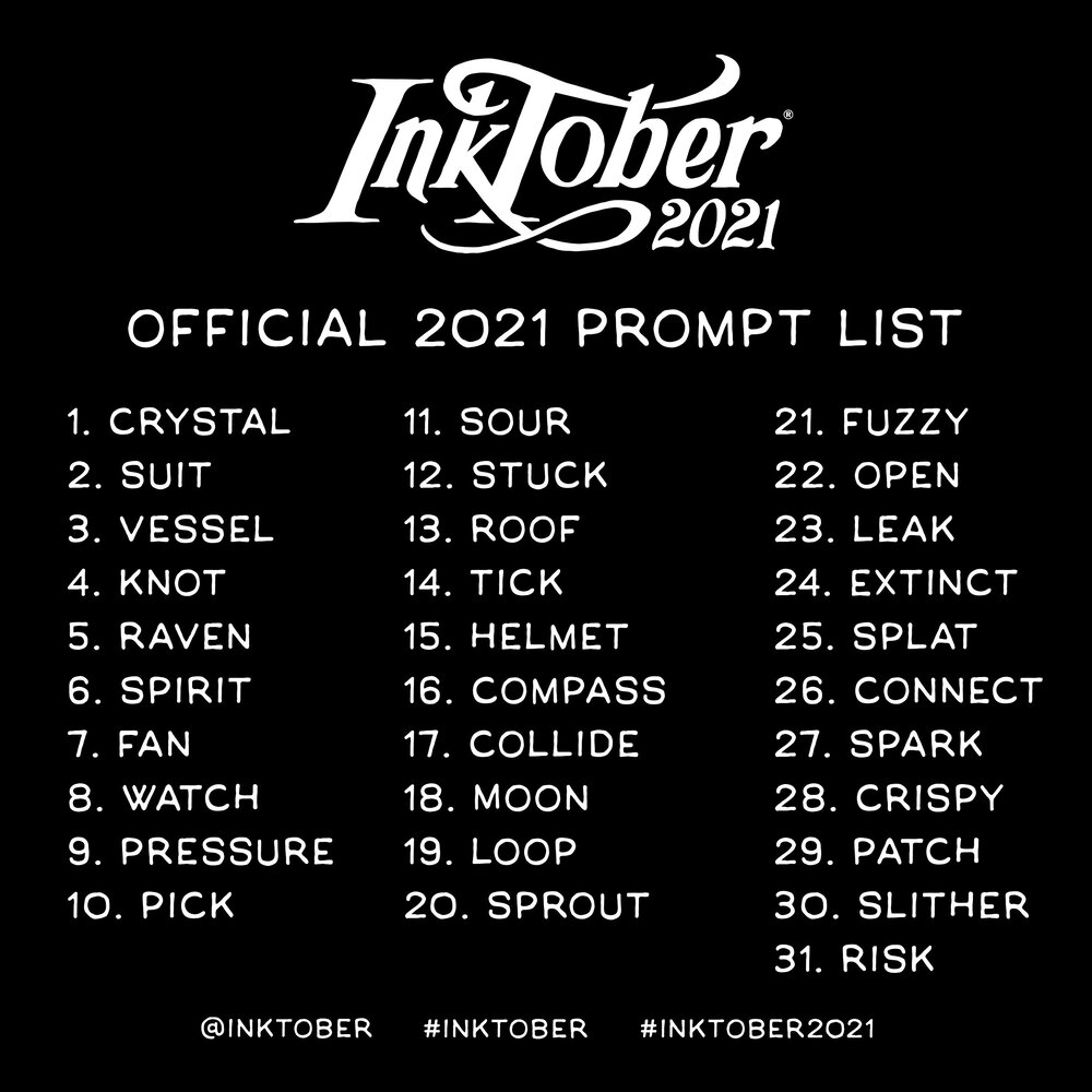 Inktober 2021 prompt list