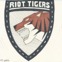 29 - Patch. Had a hard time coming up with a StarCraft idea today. I thought about going meta (or Meta? ahah…) and draw something about game patches but instead I decided to create a patch for an imaginary Terran mercenary org: the "Riot Tigers".

