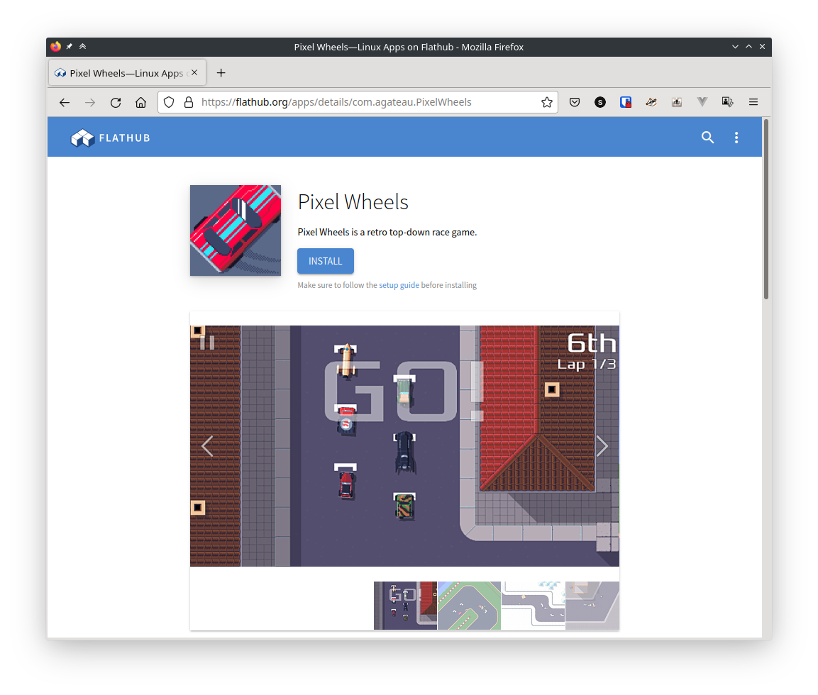 Pixel Wheels on Flathub