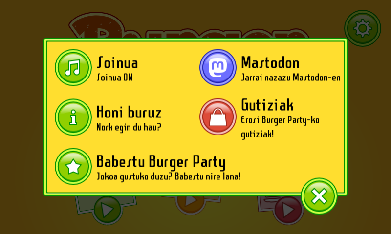 Burger Party speaking Basque