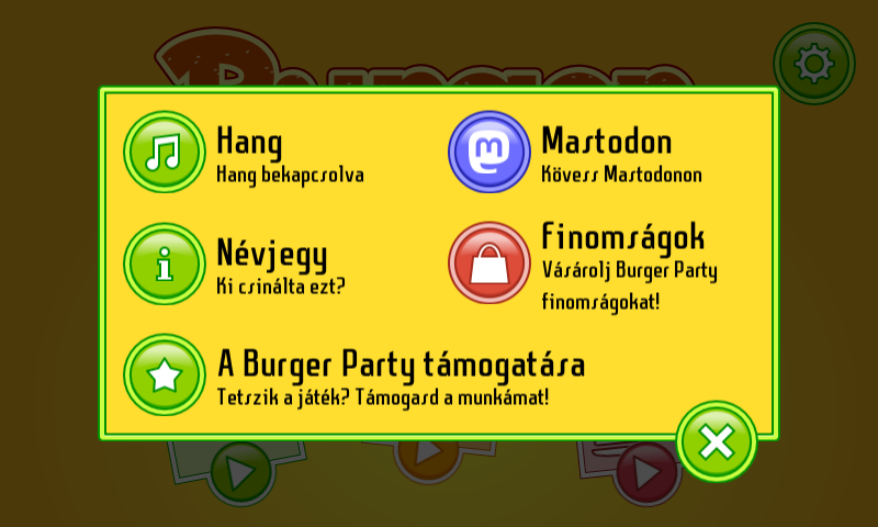 Burger Party in Hungarian