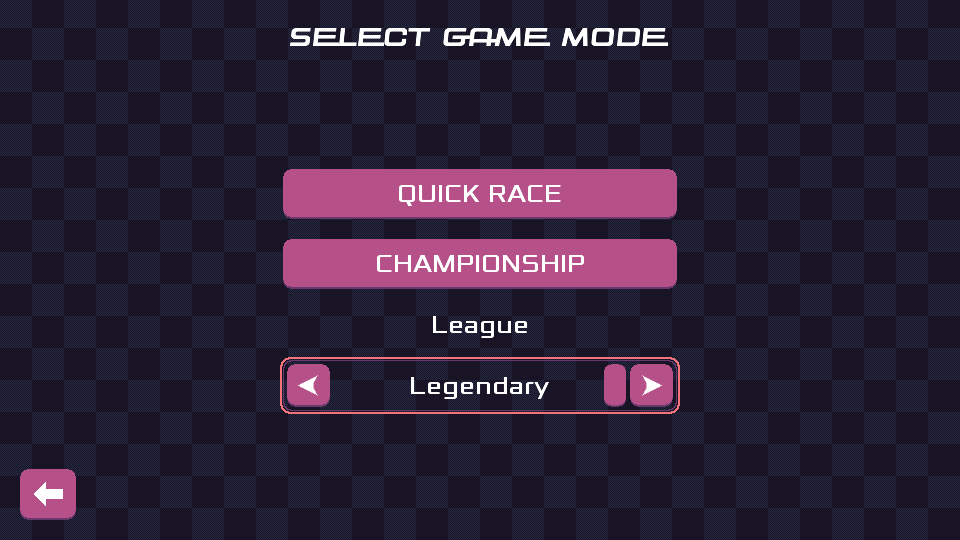 Selecting the league to play